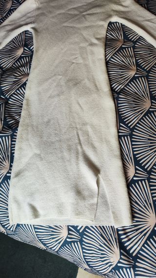 Vestido blanco niña cuello alto