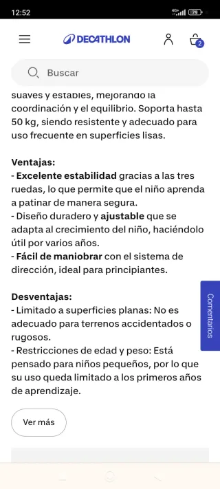 Patinete 3 ruedas con luces Decathlon 