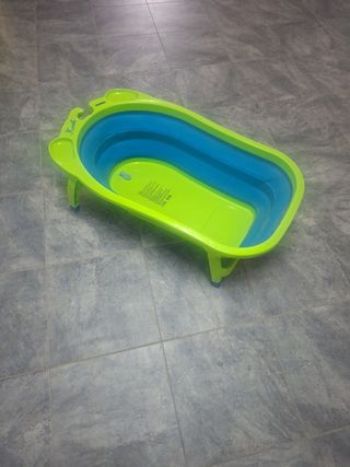 Bañera Plegable Bebé Azul y Verde