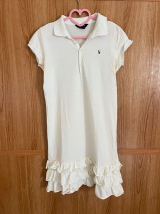 Vestido Polo Ralph Lauren Blanco Volantes