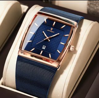 Reloj Poedagar Hombre Azul y Dorado