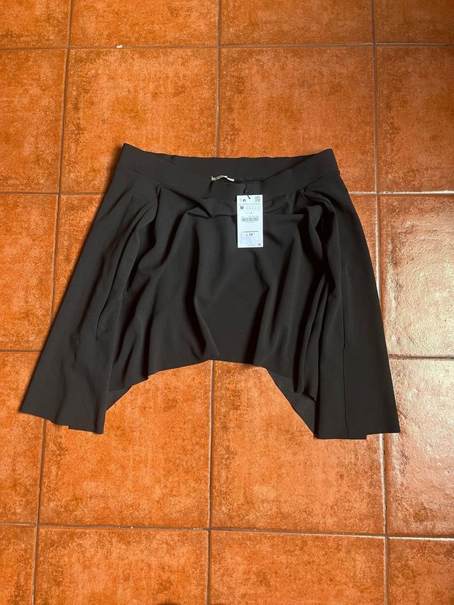 Falda Zara Negra Talla M