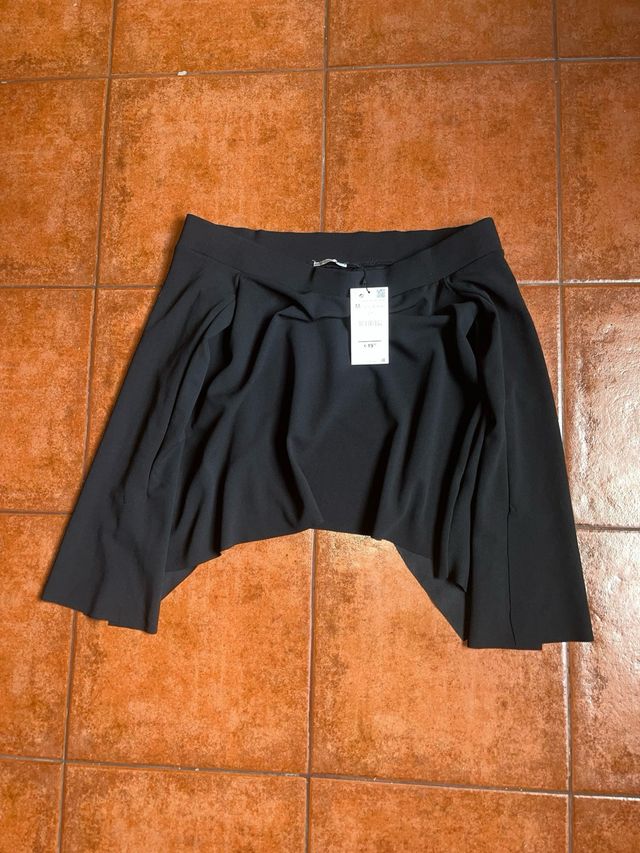 Falda Zara Negra Talla M