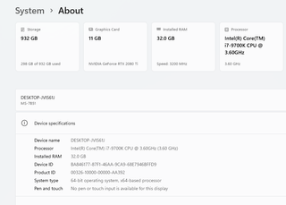 PC Gaming Intel i7 RTX 2080 Ti 32GB RAM