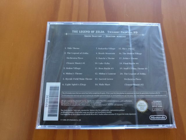 Banda Sonora Zelda Twilight Princess HD.Precintada