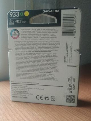 Cartucho Tinta HP 933XL Amarillo