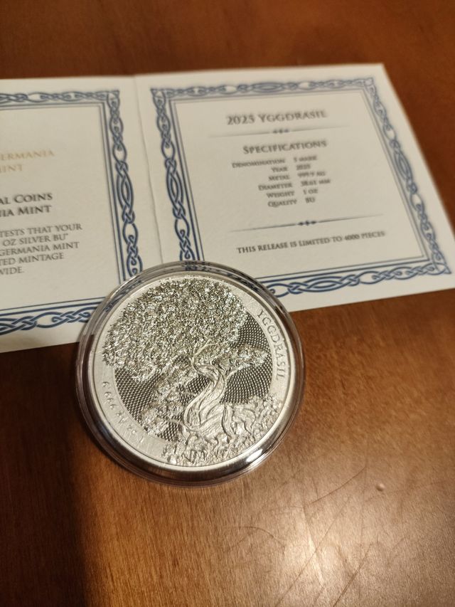 Onza Plata Germania Mint Yggdrasil 2025