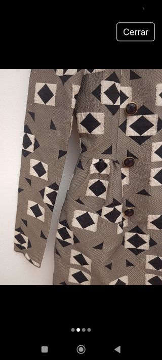 Vestido gabardina estampado geométrico