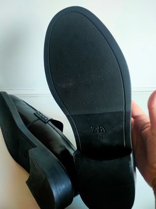 Zapatos Zara Mocasines Talla 43 Negros