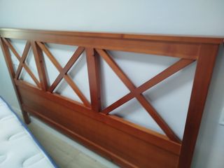 Cabecero 180 cm madera Pino Flandes color cerezo