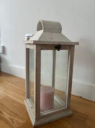 Candelabro Vintage Madera y Cristal