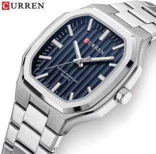 Reloj CURREN Hombre Azul y Plateado