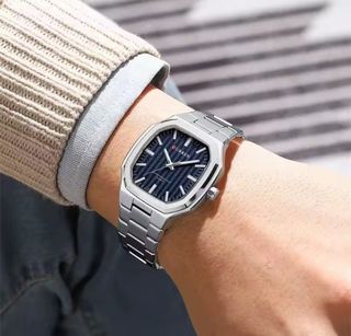 Reloj CURREN Hombre Azul y Plateado