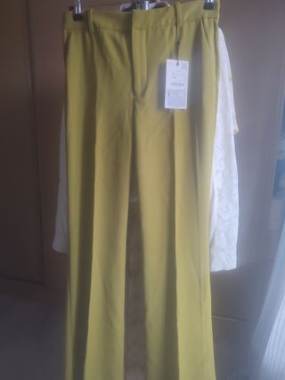 Pantalón Zara Verde Oliva Talla S