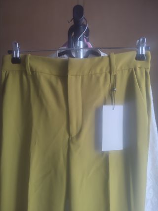 Pantalón Zara Verde Oliva Talla S