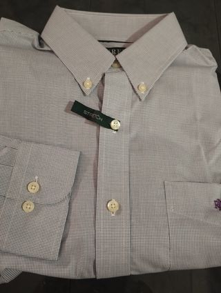 Camisa Lauren Ralph Lauren Talla 39 Gris