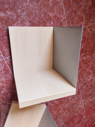 3 Estanterías Beige y Gris