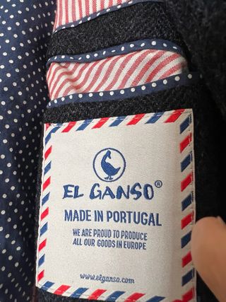 Abrigo El Ganso Lana Azul Talla L