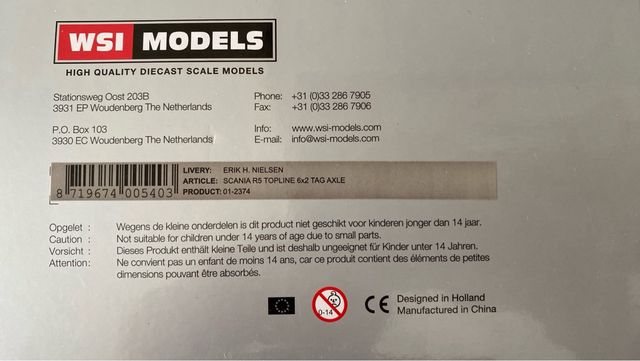 WSI 1/50 Erik Nielsen Scania