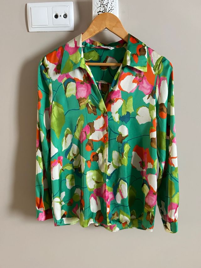 Camisa Zara Estampado Floral