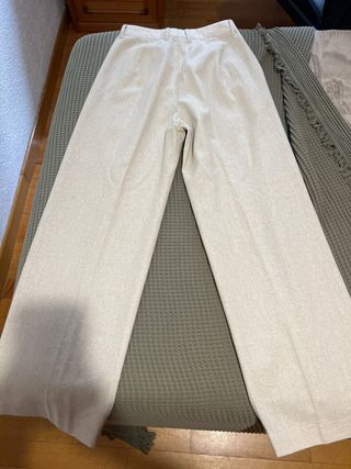 Nuevo Pantalón de lino beige Talla 34/32