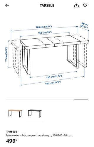 MESA COMEDOR EXTENSIBLE ‘TARSELE’