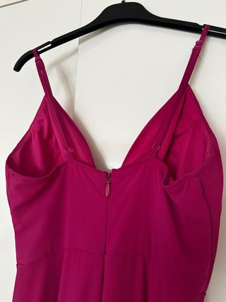 Vestido de fiesta fucsia largo