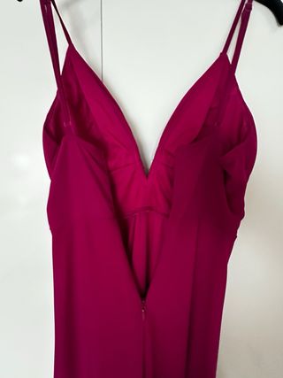 Vestido de fiesta fucsia largo