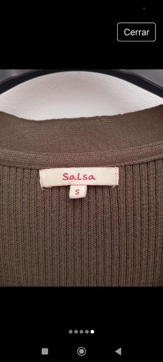 Vestido largo Salsa verde oliva Talla S