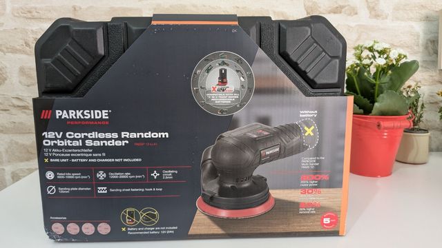 Lijadora excéntrica Parkside 12V Performance