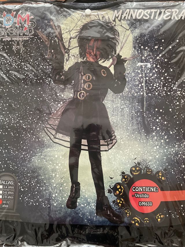 Disfraz Manostijera chica. talla10-12