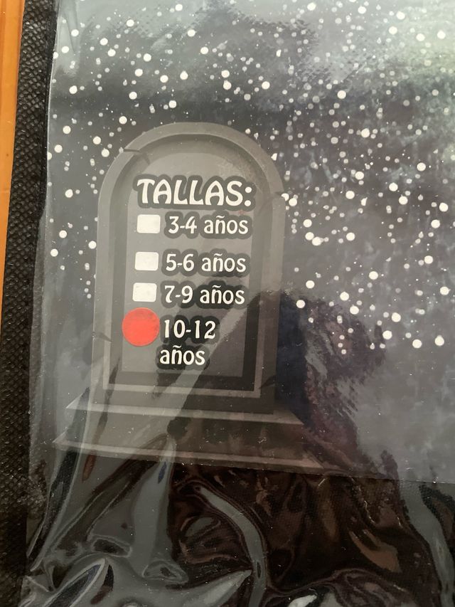 Disfraz Manostijera chica. talla10-12