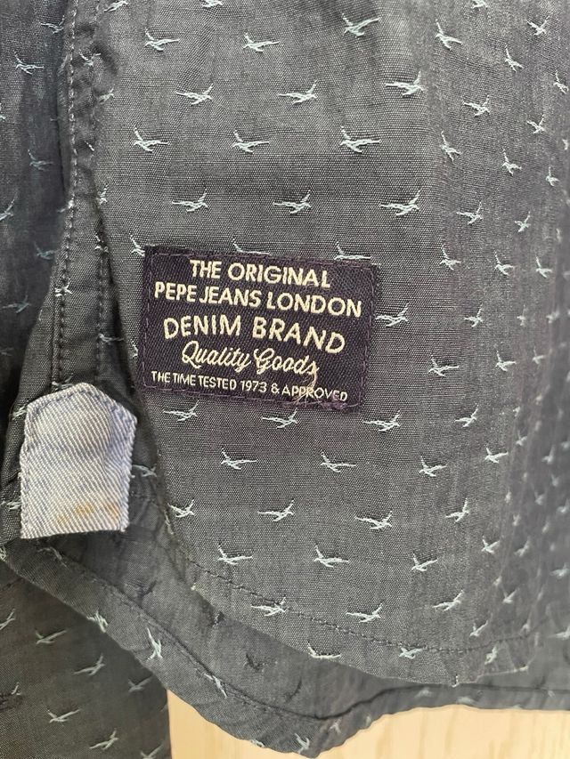 Camisa Pepe Jeans azul talla M, pocos usos