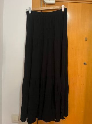 Falda larga negra talla única