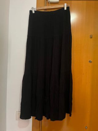 Falda larga negra talla única