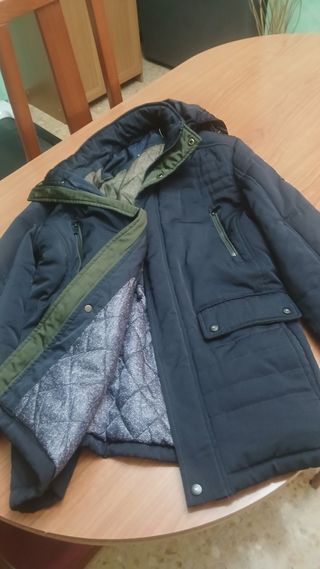 Cazadora azul y verde hombre 