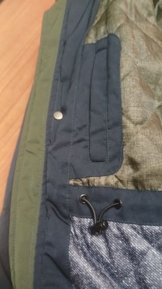 Cazadora azul y verde hombre 