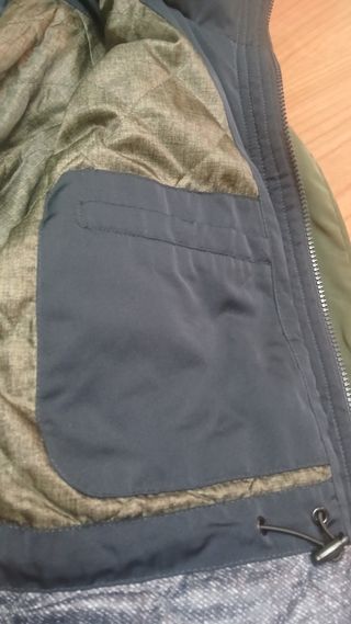 Cazadora azul y verde hombre 