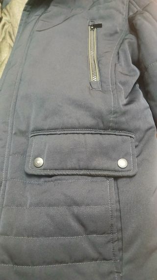 Cazadora azul y verde hombre 
