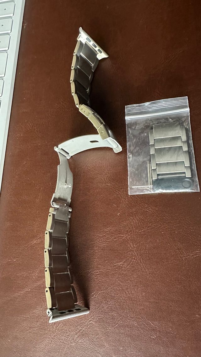 Correa Apple Watch Ultra Titanio Plata