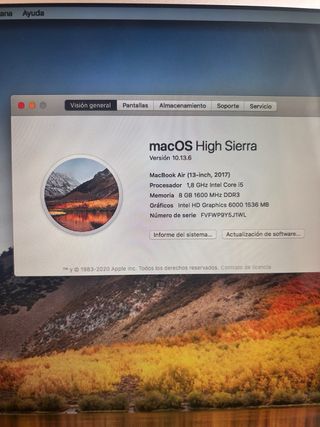 MacBook Air 2017 i5 8GB 