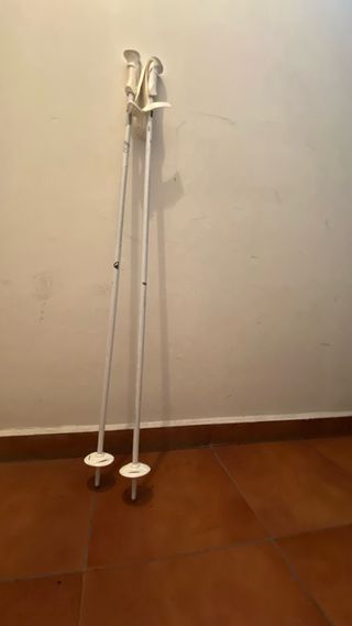 Palos de esquí blancos