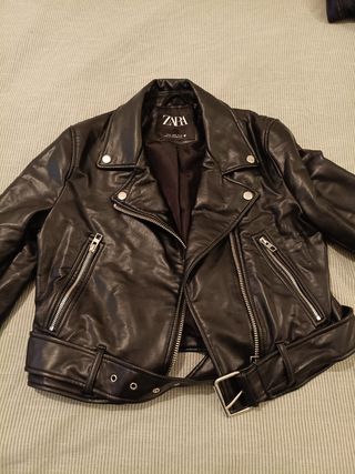 Chaqueta Cuero Zara Mujer Talla M