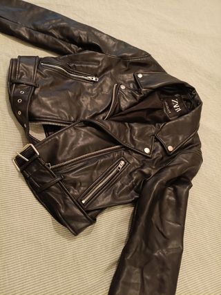 Chaqueta Cuero Zara Mujer Talla M