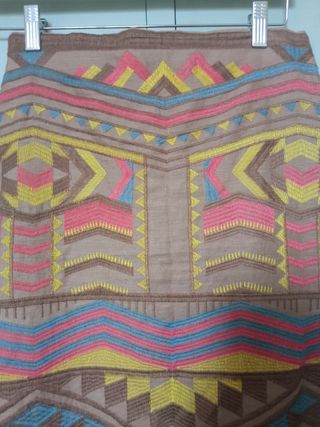 Falda Zara tubo étnica multicolor
