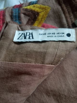 Falda Zara tubo étnica multicolor