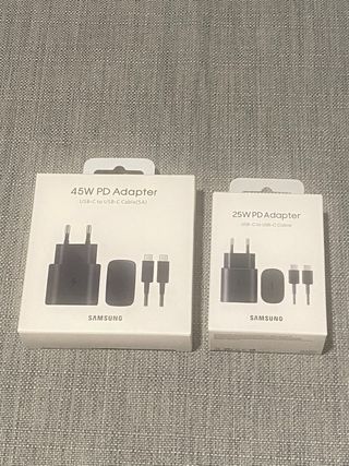 Cargadores Samsung 45W y 25W PD