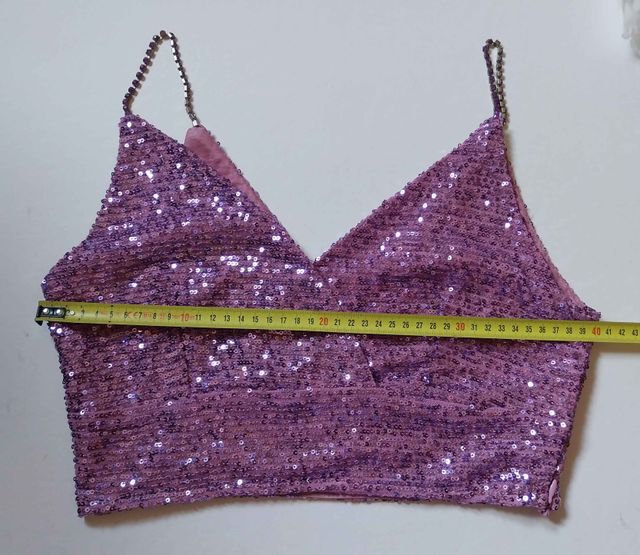 Top lentejuelas Montecervino Italia Talla S