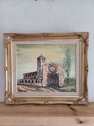 Cuadro de ermita enmarcado.