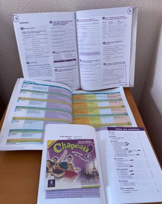 6€/lote libros mismo nivel. Libros aprender francé